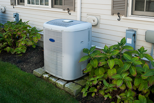 Outdoor unit of an HVAC system that is well taken care of to avoid HVAC repair in Spring Lake